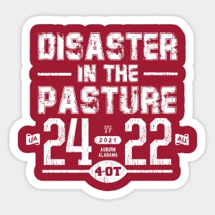 DISASTER IN THE PASTURE Sticker